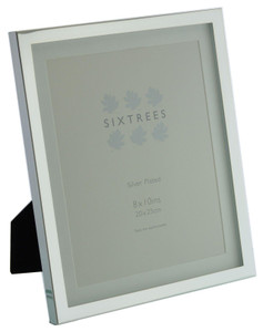 Sixtrees 6-331-80 Glover Silver Plated 10x8 inch Shallow Box Photo Frame