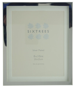 Sixtrees 6-331-80 Glover Silver Plated 10x8 inch Shallow Box Photo Frame