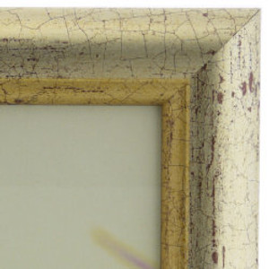 Avignon Gold Handmade Custom size Photo Frame Distressed Crackle effect with gold highlights.
