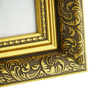 Handmade Ornate Dark Gold Vintage Shabby Custom Photo frame.