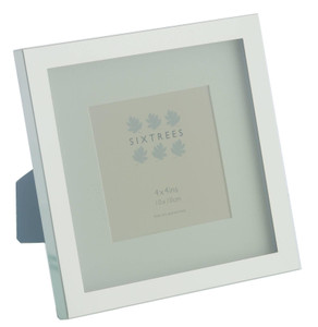 Sixtrees 6-331-44 Glover Silver Plated 4x4 inch Shallow Box Photo Frame