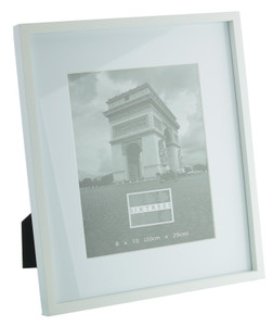 Sixtrees WD964-80 Hanover Wide Profile White Wooden 10 x 8 inch Photo Frame with white mount