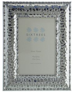 Sixtrees 6-314-46 Thorburn Embossed Silver Plated 6 x 4 inch Photo Frame
