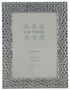 Sixtrees 6-345-57 Williams Embossed Silver Plated 7x5 inch Photo Frame.