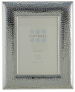 Sixtrees Greenwood Embossed Silver Plated 7 x 5 inch Photo Frame