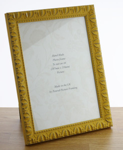 Giselle Hand Made Yellow Shabby Chic Ornate Vintage A4 Photo Frame