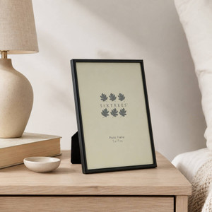 Sixtrees Cambourne 3-400-57 Satin Black Metal 5 x 7 inch Photo Frame