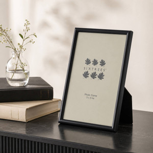 Sixtrees Cambourne 3-400-46 Satin Black Metal 4 x 6 inch Photo Frame