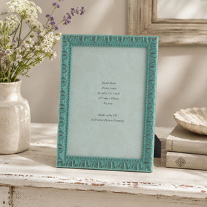 Giselle Hand Made Shabby Chic Vintage Ornate Sky Blue photo frames