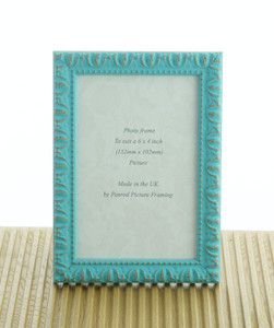 Giselle Hand Made Shabby Chic Vintage Ornate Turquoise Blue photo frames