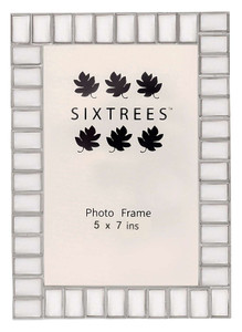 Sixtrees Gerri Handmade Contemporary Geometric Mosaic 5 x 7 inch Photo Frame