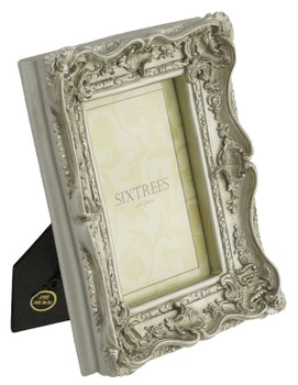 Sixtrees Chelsea 5-255-46 Shabby Chic Very Ornate Antique Silver 6x4 inch Photo Frame