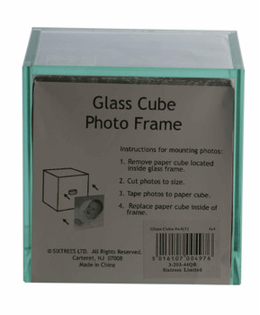 Sixtrees 3-203-44QB Glass Photo Cube for Five 4 x 4 inch Photos.