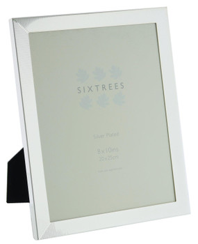 Sixtrees 6-344-80 White Silver Plated 10x8 inch Photo Frame