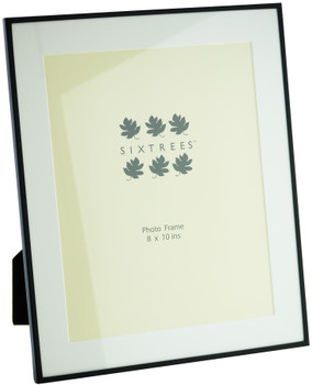 Sixtrees 2-853-80 Park Lane 10 x 8 inch Black Photo Frame with mount.