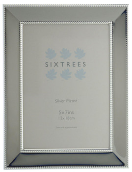 Sixtrees 6-302-57 Jenkins Silver Plated 7 x 5 inch Photo Frame