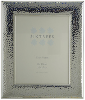 Sixtrees 6-316-80 Greenwood Embossed Silver Plated 10 x 8 inch Photo Frame. 