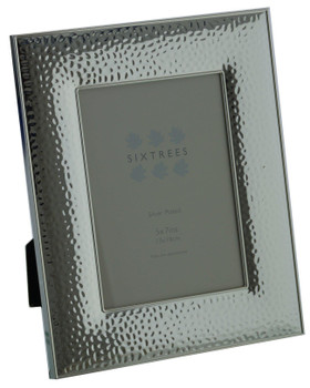 Sixtrees Greenwood Embossed Silver Plated 7 x 5 inch Photo Frame