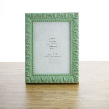 Giselle Hand Made Shabby Chic Vintage Ornate Mint Green photo frames in eight sizes.