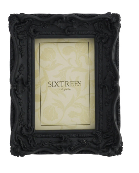 Sixtrees Chelsea 5-253-46 Shabby Chic Style Very Ornate Black 6x4 inch Photo Frame Sixtrees Chelsea 5-253-46 Shabby Chic Style Very Ornate Black 6x4 inch Photo Frame