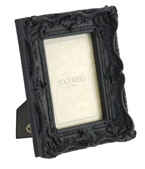 Sixtrees Chelsea 5-253-46 Shabby Chic Style Very Ornate Black 6x4 inch Photo Frame Sixtrees Chelsea 5-253-46 Shabby Chic Style Very Ornate Black 6x4 inch Photo Frame