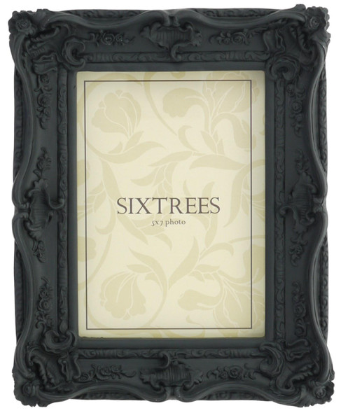 Sixtrees Chelsea 5-253-57 Shabby Chic Ornate Swept Black 7x5 inch Photoframe Sixtrees Chelsea 5-253-57 Shabby Chic Ornate Swept Black 7x5 inch Photoframe