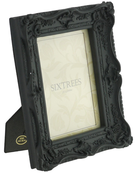 Sixtrees Chelsea 5-253-57 Shabby Chic Ornate Swept Black 7x5 inch Photoframe Sixtrees Chelsea 5-253-57 Shabby Chic Ornate Swept Black 7x5 inch Photoframe