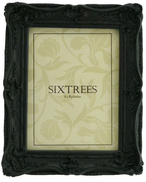 Sixtrees Chelsea 5-253-68 Shabby Chic Style Very Ornate Matt Black 8x6 inch Photo Frame Sixtrees Chelsea 5-253-68 Shabby Chic Style Very Ornate Matt Black 8x6 inch Photo Frame