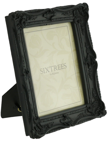 Sixtrees Chelsea 5-253-68 Shabby Chic Style Very Ornate Matt Black 8x6 inch Photo Frame Sixtrees Chelsea 5-253-68 Shabby Chic Style Very Ornate Matt Black 8x6 inch Photo Frame