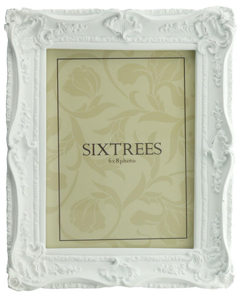 Sixtrees Chelsea 5-254-68 Shabby Chic Style Very Ornate Matt White 8x6 inch Photo Frame Sixtrees Chelsea 5-254-68 Shabby Chic Style Very Ornate Matt White 8x6 inch Photo Frame