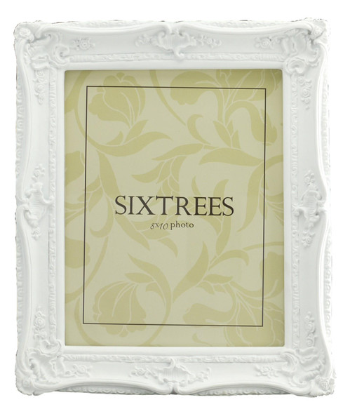 Sixtrees 5-254-80 Shabby Chic Style Very Ornate White Photo Frame for a 10x8 inch Picture Sixtrees 5-254-80 Shabby Chic Style Very Ornate White Photo Frame for a 10x8 inch Picture