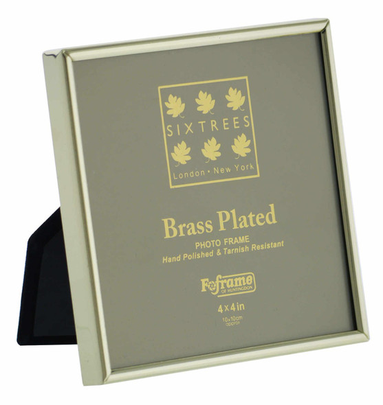 Sixtrees Hartford 1-400-44. Brass Plated Photo Frame for a 4" x 4" (102mm x 102mm) Picture Sixtrees Hartford 1-400-44. Brass Plated Photo Frame for a 4" x 4" (102mm x 102mm) Picture