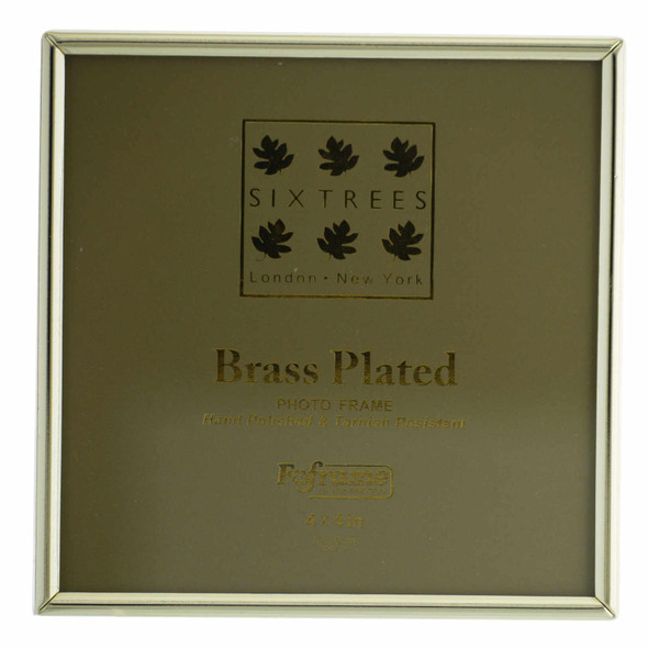 Sixtrees Hartford 1-400-44. Brass Plated Photo Frame for a 4" x 4" (102mm x 102mm) Picture Sixtrees Hartford 1-400-44. Brass Plated Photo Frame for a 4" x 4" (102mm x 102mm) Picture