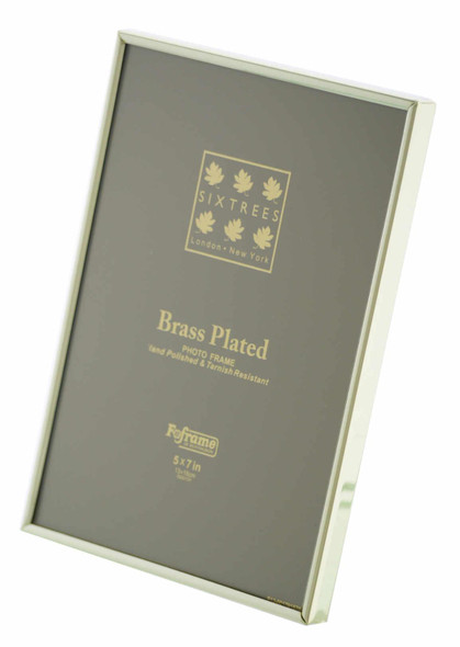 Sixtrees 1-400-57 5 x 7-inch Hartford  Brass Photo Frame