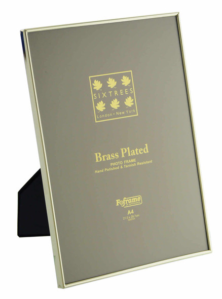Sixtrees Hartford 1-400-A4 Brass Plated Photo Frame for an A4 certificate sized (297mm x 210mm) Picture. Sixtrees Hartford 1-400-A4 Brass Plated Photo Frame for an A4 certificate sized (297mm x 210mm) Picture.