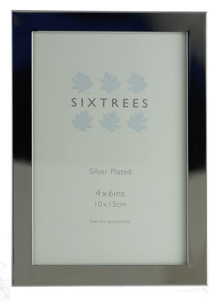 Sixtrees Elite Square Edge Silver Plated 6x4 inch (152x102mm) Photo Frame Sixtrees Elite Square Edge Silver Plated 6x4 inch (152x102mm) Photo Frame
