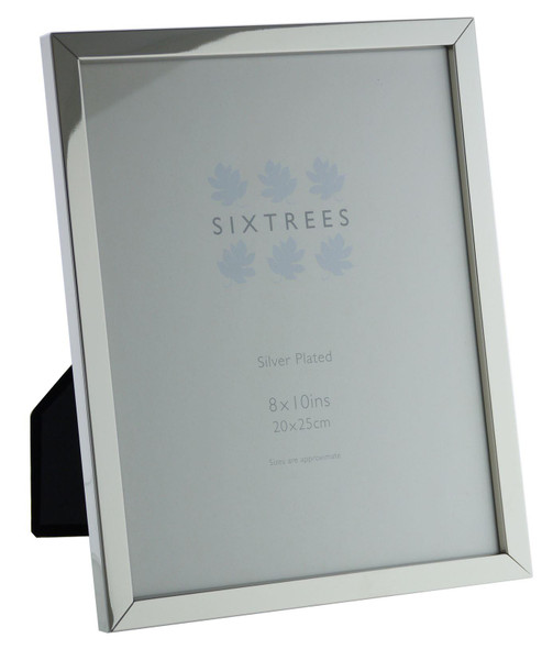 Sixtrees Elite Square Edge Silver Plated 10x8 inch (254x203mm Photo Frame Sixtrees Elite Square Edge Silver Plated 10x8 inch (254x203mm Photo Frame