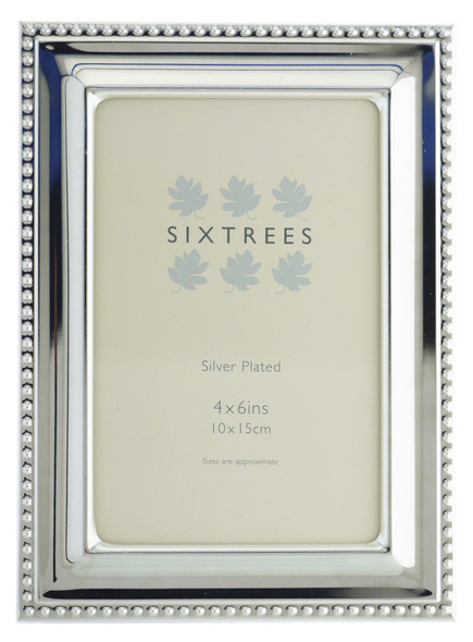 Sixtrees 6-350-46 Hunter Silver Plated 6x4 inch Photo Frame Sixtrees 6-350-46 Hunter Silver Plated 6x4 inch Photo Frame