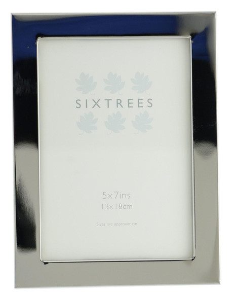 Sixtrees Madrid Square edge Silver Plated 7x5 inch Photo Frame Sixtrees Madrid Square edge Silver Plated 7x5 inch Photo Frame