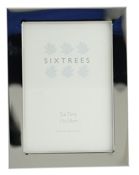 Sixtrees Madrid Square edge Silver Plated 7x5 inch Photo Frame