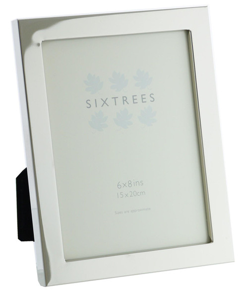 Sixtrees Madrid Square edge Silver Plated 8x6 inch Photo Frame