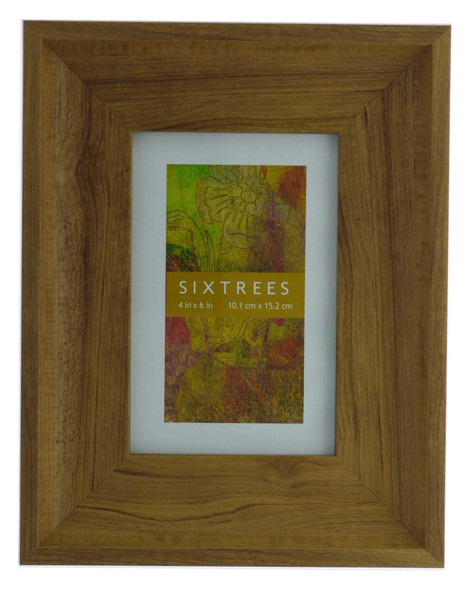 Sixtrees WD-448-46 Alice Holt Light Oak Finish 6x4 inch Photo Frame
