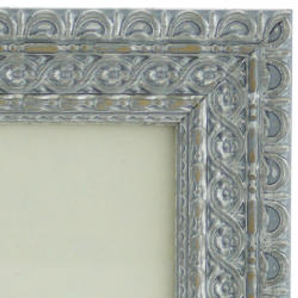 Baro Silver Handmade Custom size Photo Frame Distressed Shabby Chic effect with brown highlights.