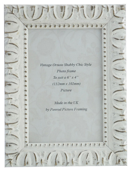 Giselle Hand Made Shabby Chic Vintage Ornate White photo frames in eig