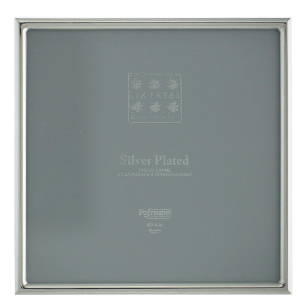 Sixtrees Cambridge 2-400-44 Silver Plated 4" x 4" (102x102mm) Photo Frame