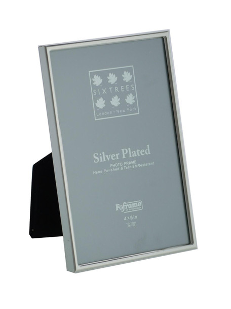 Sixtrees Cambridge 2-400-46 6 x 4-inch (152x102mm) Narrow Rim Silver Plated Photo Frame