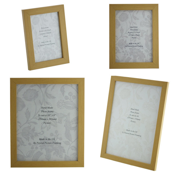 York hand made Light Oak Photo Frames 6 x 4 inch - A4