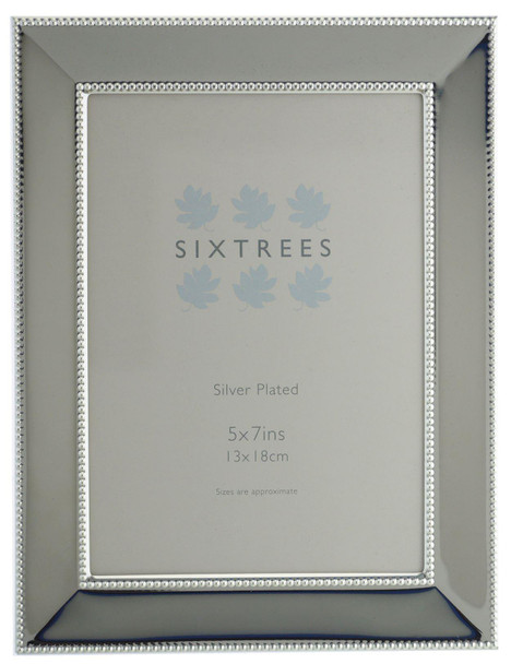 Sixtrees 6-302-57 Jenkins Silver Plated 7 x 5 inch Photo Frame