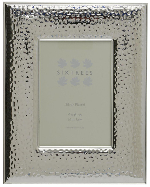 Sixtrees 6-316-46 Greenwood Embossed Silver Plated 6 x 4 inch Photo Frame.