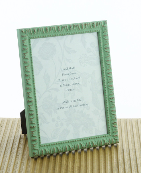 Giselle Hand Made Shabby Chic Vintage Ornate mint green photo frames in six sizes
